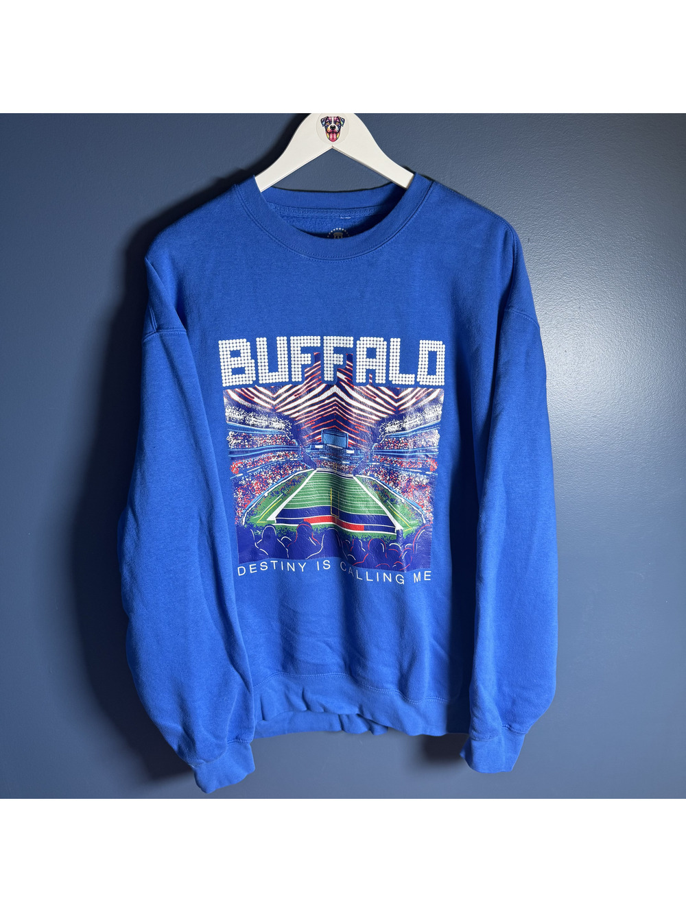 Barstool Sports Buffalo Destiny Is Calling Me Crewneck Sweatshirt Sz XL